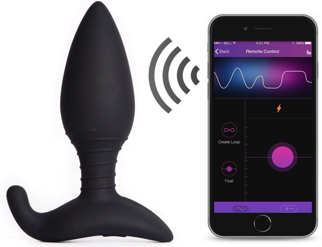 Анальная пробка со смарт-приложением HUSH BUTT PLUG, 12 Х 3,8 см
