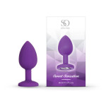 Анальная пробка со сменными кристаллами Sweet Sensation 3 в 1 So Divine, 7,6 х 3,2 см