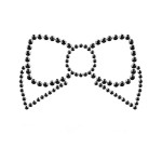 Наклейки на соски Mi mi Bijoux Indiscrets, черный бантик
