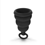 Силиконовая менструальная чаша с защитой от протечек Gvibe Gcup Black, 10 мл