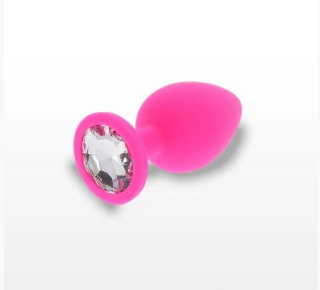 Анальная пробкаToy Joy Large Diamond Booty Jewel, 9х4 см (розовая)