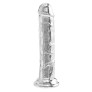 Фаллоимитатор реалистик на присоске Toy Joy Get Real Clear Dong, прозрачный 19 х 4,5 см