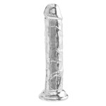 Фаллоимитатор реалистик на присоске Toy Joy Get Real Clear Dong, прозрачный 19 х 4,5 см