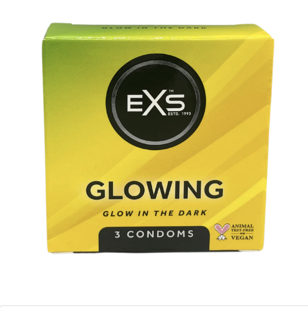 Веганские флуоресцентные EXS Glow in The Dark, 3 шт