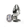 Металлическая анальная пробка Toy Joy Disco Diamond Plug, прозрачный кристалл