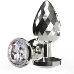Металлическая анальная пробка Toy Joy Disco Diamond Plug, прозрачный кристалл