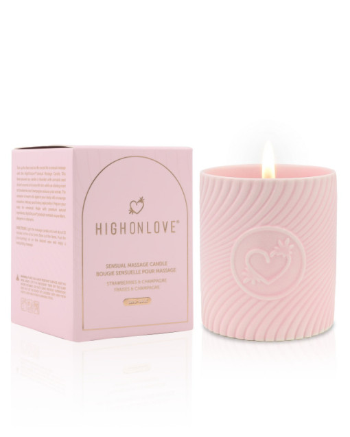 Массажная свеча с ароматом клубники и шампанского Sensual Massage Candle Strawberries&Champagne, 250 мл