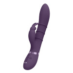 Вибратор-кролик Sora Vive Purple с подвижными стимулирующими кольцами, 24,2 х 3,4 см