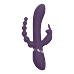 Вибратор-кролик 3в1 Rini Vive purple, тройная стимуляция, 22,3 х 3,3 см