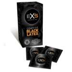 Одноразовые насадки Exs черные латексные BLACK Latex VEGAN, упаковка 12 штук