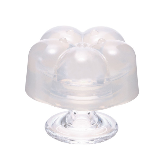 Массажер для клитора рельефный Iroha Petit Plum одноразовый, белый, 5,3 х 3,5 см