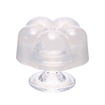 Массажер для клитора рельефный Iroha Petit Plum одноразовый, белый, 5,3 х 3,5 см